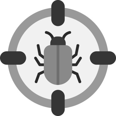 Kötü amaçlı web simgesi, basit vektör illüstrasyonu