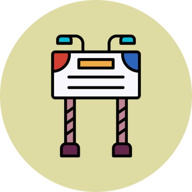 reklam panosu simgesi, vektör illüstrasyonu basit tasarım