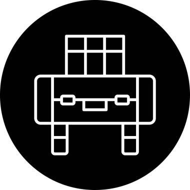 Bir tablo simgesinin vektör illüstrasyonu