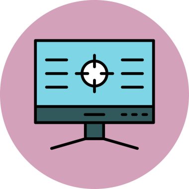 bilgisayar simgesi, vektör illüstrasyonu basit tasarım