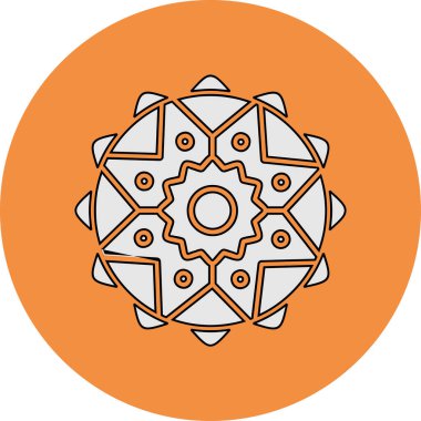 İyileştirme oturumu için kutsal mandalanın temel doğrusal çizimi