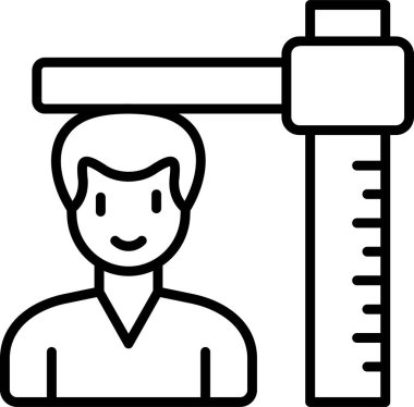 Yükseklik web simgesi vektör çizimi