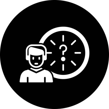 Zaman Yönetimi. Web simgesi basit illüstrasyon