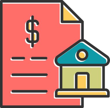 Basit ipotek işaretinin vektör simgesi