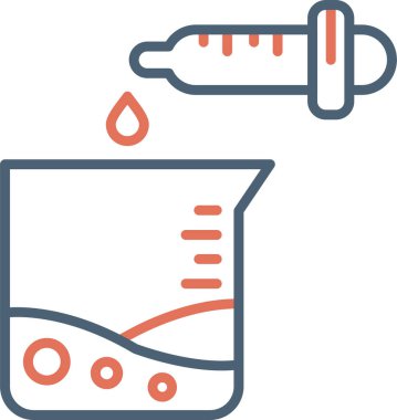 Laboratuvar Beaker Vektör Simgesi Beyaz Arkaplanda izole edildi  