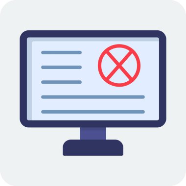 Hata modern simgesinin vektör illüstrasyonu