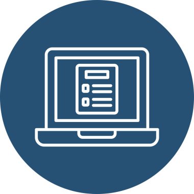 dizüstü bilgisayar simgesi, vektör illüstrasyonu basit tasarım