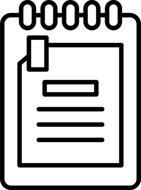 Not al. Web simgesi basit illüstrasyon