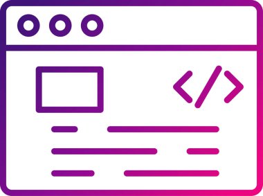 Web Yazılım simgesi, vektör illüstrasyonu