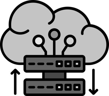 ağ paylaşım sunucu vektör illüstrasyonu