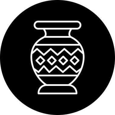 Vazo. Web simgesi basit illüstrasyon