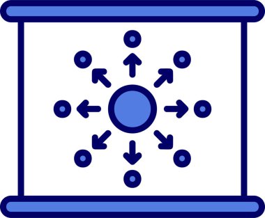 Difüzyon web simgesi, basit vektör illüstrasyonu 