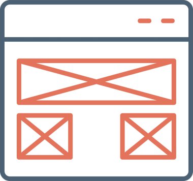 Mockup Design modern simgesinin vektör çizimi