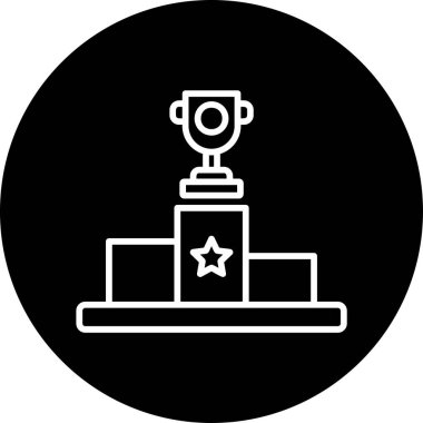 Ödül kupası ikonu vektör illüstrasyon tasarımı