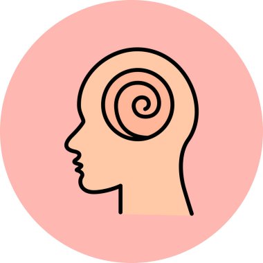 Halüsinasyon ağ ikonu vektör illüstrasyonu