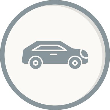 Vektör araba simgesi, temiz ve basit illüstrasyon.