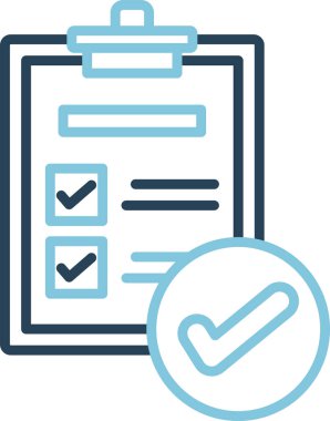 Doğrulama simgesinin basit doğrusal çizimi