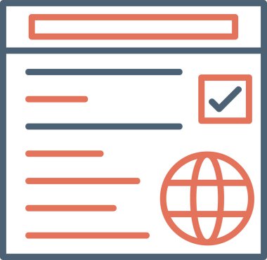 Web tarayıcı simgesi, vektör illüstrasyonu