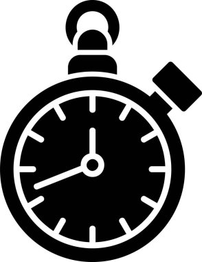 Eski saat simgesi vektör illüstrasyonu