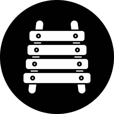 Ksilofon web simgesinin vektör illüstrasyonu