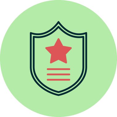 Polis rozeti. Web simgesi basit illüstrasyon