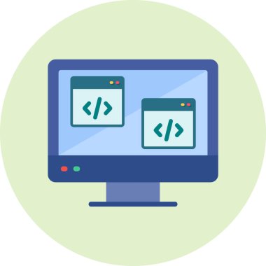 Tarayıcı kodlama programlama simgesi ana hat biçiminde