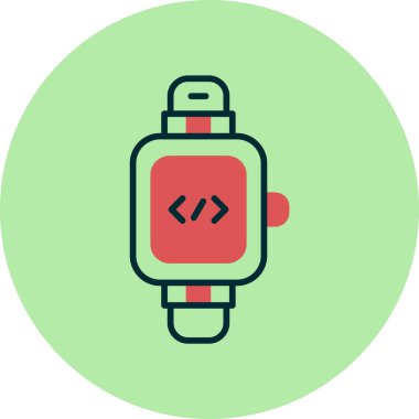 Smartwatch icon, vector illustration simple design