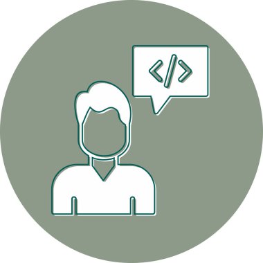 Konuşma yap. Web simgesi basit illüstrasyon