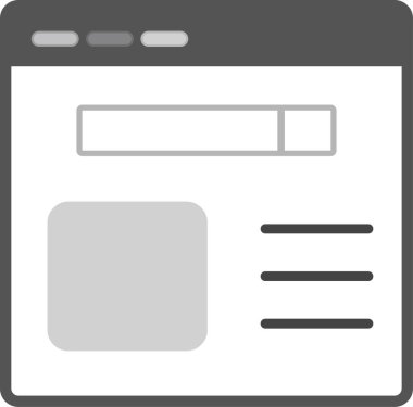 Tarayıcı modern simgesinin vektör illüstrasyonu