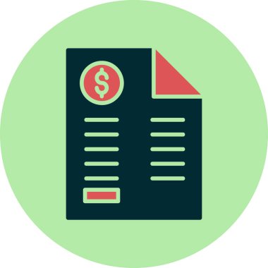 Bill simgesi, vektör illüstrasyonu basit tasarım