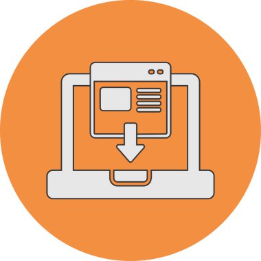 Dolu - taslak biçimdeki basit İniş Sayfası simgesi