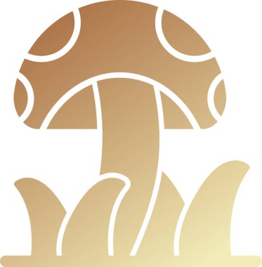 Mantar. Web simgesi basit illüstrasyon