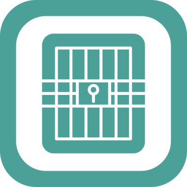 Hapishane simgesi vektör illüstrasyonu 