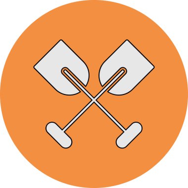 Kürek çekerek basit illüstrasyon web simgesi