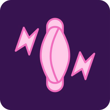 Kas ağrısı. Web simgesi basit illüstrasyon