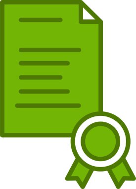 Patent belgesi. Web simgesi basit illüstrasyon