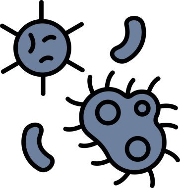 Mikroplar. Web simgesi basit illüstrasyon