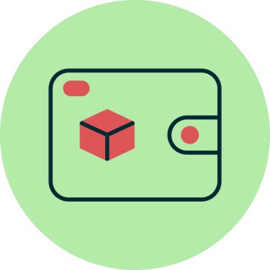 Wallet icon, vector illustration simple design