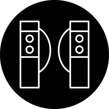 Turnike Simgesi Beyaz Arkaplanda İzole Edildi 