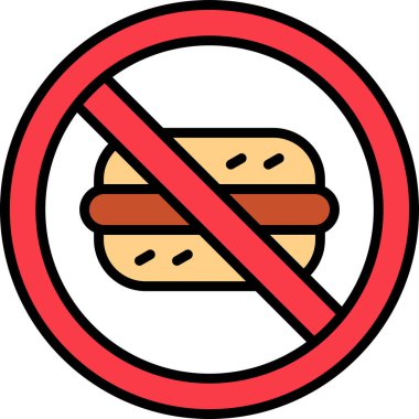 Fast food ikonu vektör çizimi yok 