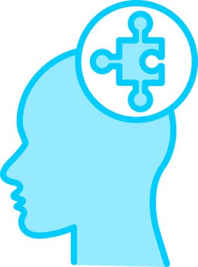 Zihinsel Bozukluk simgesi, vektör çizimi 