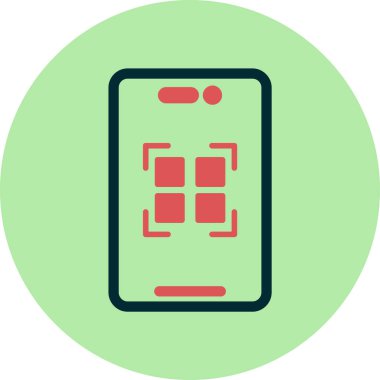 QR Kod simgesi modern vektör illüstrasyonu