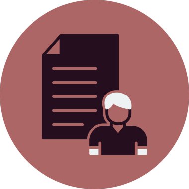 Çağdaş bir kullanıcı veri simgesinin vektör gösterimi.