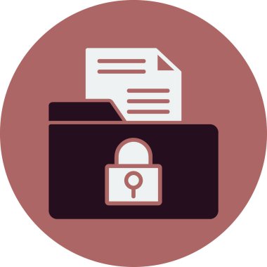 Basit Gizli simge vektör illüstrasyonu