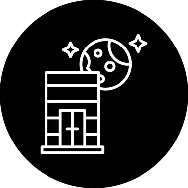 Gece Ay simgesi, vektör illüstrasyon tasarımı 