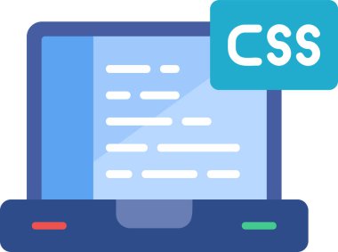 Css simgesinin basit vektör illüstrasyonu