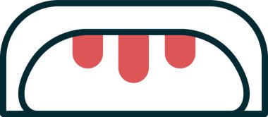 ekmek ikonu vektör illüstrasyonu