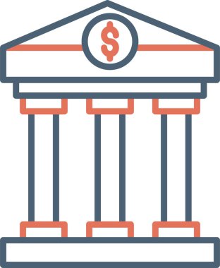 Banka web simgesi basit illüstrasyon 