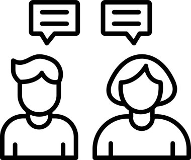 Diyalog baloncukları, iletişim konsepti, vektör illüstrasyonu