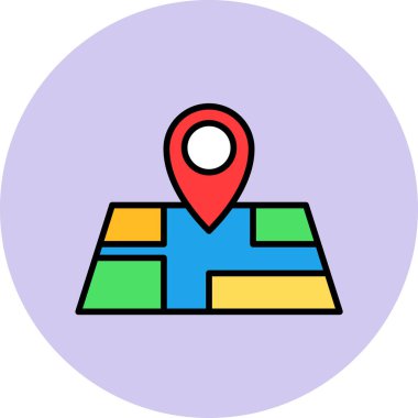 harita pin ikonu vektör illüstrasyonu 